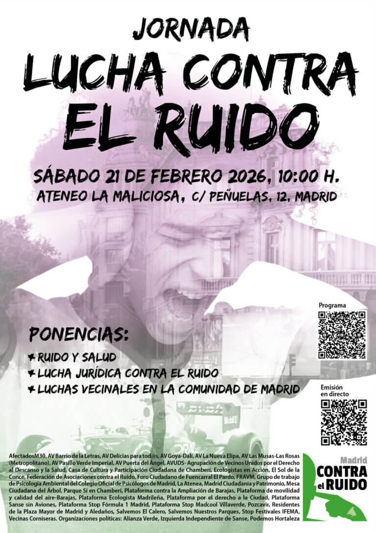 Jornada contra el ruido en Madrid – 21 febrero 2026