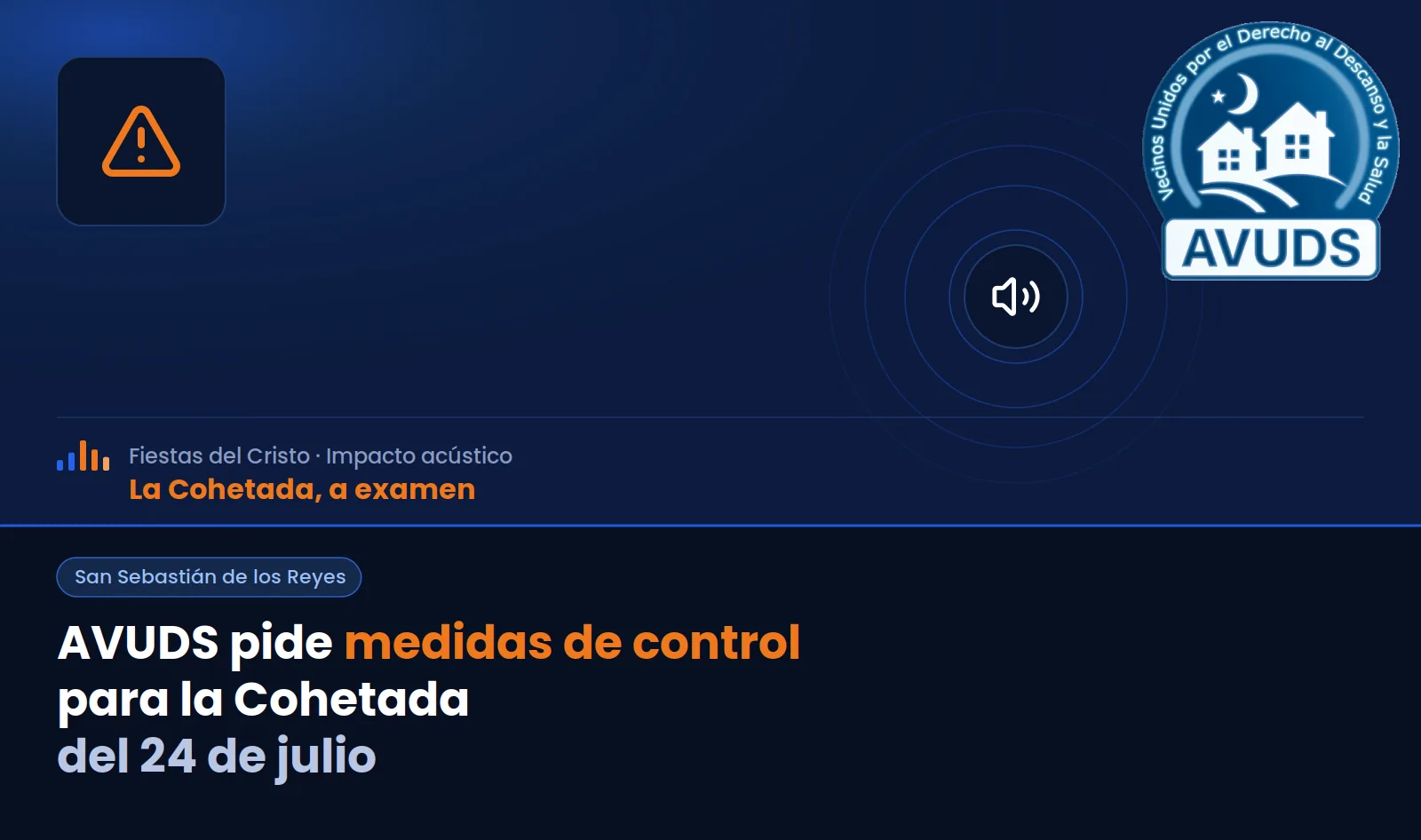 AVUDS pide medidas de control para la Cohetada del 24 de julio